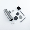 FugaFlow Eccelente Ensemble accessoires WC 5 pièces - porte-rouleau de papier toilette - porte-rouleau de réserve - porte-brosse WC - crochet à serviette - poubelle à pédale - Gunmetal brossé PVD SW1450711