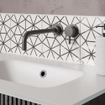 Crosswater MPRO Robinet de lavabo - 2 trous - mural - ardoise SW928155