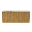 Mondiaz JOYA-DLUX 100cm toiletmeubel - kleur Oak - Wastafel FAYE positie Links 1 kraangat kleur Saba. SW1424199