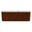 Mondiaz JOYA-DLUX 123.2cm toiletmeubel - ronding links en rechts kleur Ruby - Wastafel FAYE positie Midden 1 kraangat kleur Glace. SW1423610