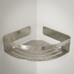 Tiger Caddy Panier de douche d'angle - 18,4x18,4x7cm - inox brossé SW25219