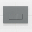 Adema Salina 2.0 Toiletset - 48.5x36x32cm - diepspoel - spoelrandloos - QeramiQ inbouwreservoir - softclose - quickrelease - toiletzitting - licht grijze kunststof bedieningsplaat - rechthoekige knoppen - wit SW1474580