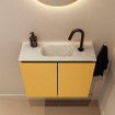 MONDIAZ TURE-DLUX Meuble toilette - 60cm - Ocher - EDEN - vasque Ostra - position centrale - 1 trou de robinet SW1104934