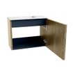 Mondiaz JOYA 50cm meuble de toilette - couleur Dusk - Vasque FAYE position Milieu Sans trou de robinet couleur Talc SW1421577
