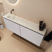 MONDIAZ TURE-DLUX Meuble toilette - 120cm - Cale - EDEN - vasque Opalo - position gauche - sans trou de robinet SW1104235