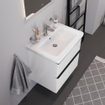Duravit d-neo lavabo 65x48x16.5cm 1 trou pour robinetterie rectangle céramique blanc SW640403