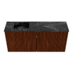 Mondiaz JOYA-DLUX 90cm toiletmeubel - kleur Ruby - Wastafel FAYE positie Links Zonder kraangat kleur Lava. SW1423645