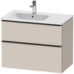 Duravit D-neo Meuble sous vasque 81x46.2x62.5cm 1 tiroir Taupe mat SW641143