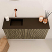 Mondiaz JOYA 80cm meuble de salle de bains - couleur Dusk - Vasque FAYE position Gauche Sans trou de robinet couleur Urban SW1421639