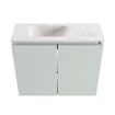 MONDIAZ TURE-DLUX meuble WC 60cm Greey. EDEN lavabo Ostra position gauche. Avec 1 trou de robinet. SW1104840