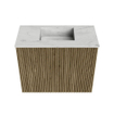 Mondiaz JOYA-DLUX 50cm meuble de salle de bains - couleur Dusk - Vasque FAYE position Milieu Sans trou de robinet couleur Opalo. SW1423303