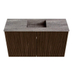 Mondiaz JOYA-DLUX Meuble de salle de bains 70cm - couleur Walnut - Vasque FAYE position Milieu 1 trou de robinet couleur Oza. SW1424557