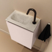 MONDIAZ TURE-DLUX Meuble toilette - 40cm - Rosee - EDEN - vasque Opalo - position gauche - 1 trou de robinet SW1104477