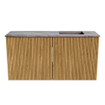 Mondiaz JOYA-DLUX 80cm toiletmeubel - kleur Oak - Wastafel FAYE positie Rechts Zonder kraangat kleur Sombra. SW1424243