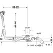 Duravit vidage de baignoire et combinaison trop-plein avec bonde chromée 0305206