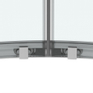 Saniclass Casus Cabine de douche 80x80x200cm Quart de rond verre clair profilé Chrome SW773910