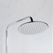FugaFlow Eccelente Ensemble de douche de tête - thermostatique - douche de tête 30cm - flexible métallique - douchette à main sur barre - chrome SW1451079