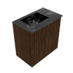 Mondiaz JOYA-DLUX 40cm toiletmeubel - kleur Walnut - Wastafel FAYE positie Links Zonder kraangat kleur Lava. SW1422443