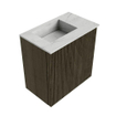 Mondiaz JOYA-DLUX Meuble de toilette 40cm - couleur Shadow - Vasque FAYE position Gauche Sans trou de robinet couleur Opalo SW1422923