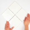 Terravito Viondo wandtegel - 13x13cm - 10mm - Vierkant - Wit Glans SW542660