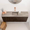Mondiaz JOYA-DLUX 100cm toiletmeubel - kleur Walnut - Wastafel FAYE positie Midden Zonder kraangat kleur Oza. SW1424579