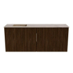Mondiaz JOYA-DLUX 100cm meuble de salle de bains - couleur Walnut - Vasque FAYE position Gauche Sans trou de robinet couleur Arena SW1424349