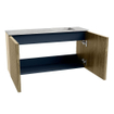 Mondiaz JOYA-DLUX 80cm toiletmeubel - kleur Dusk - Wastafel FAYE positie Rechts Zonder kraangat kleur Glace. SW1423141