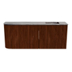 Mondiaz JOYA-DLUX Meuble de salle de bains - 101,6 cm - arrondi gauche couleur Ruby - Vasque FAYE position Droite 1 trou de robinet couleur Sombra. SW1425706