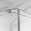 FugaFlow Eccelente Cabine de douche en verre - 100x120x200 - Profil en verre de sécurité - anti-calcaire - Acier inoxydable brossé PVD (inox) SW1451122