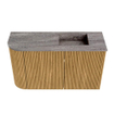 Mondiaz JOYA-DLUX 71.6cm toiletmeubel - ronding links kleur Oak - Wastafel FAYE positie Rechts Zonder kraangat kleur Oza. SW1424110