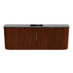 Mondiaz JOYA-DLUX 113.2cm toiletmeubel - ronding links en rechts kleur Ruby - Wastafel FAYE positie Midden 1 kraangat kleur Lava. SW1423670