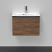 Duravit D-Neo wastafelonderkast 61x44x37.2cm 1 lade Noten (donker) Mat SW640820