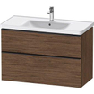 Duravit D-neo Meuble sous vasque 98.4x45.2x62.5cm 2 tiroirs Noyer (foncé) mat SW641022