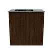 Mondiaz JOYA-DLUX Meuble de toilette 40cm - couleur Walnut - Vasque FAYE position Gauche Sans trou de robinet couleur Lava SW1422443