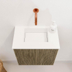 Mondiaz JOYA 40cm meuble de toilette - couleur Dusk - Vasque FAYE position Milieu Sans trou de robinet couleur Talc SW1421548