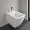 Villeroy & Boch Finion bidet suspendu 1 trou de robinetterie 37.5x56cm - CeramicPlus avec trop-plein blanc SW106544