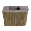 Mondiaz JOYA-DLUX Meuble de salle de bains 51.6cm - arrondi droit couleur Dusk - Vasque FAYE position Gauche 1 trou de robinet couleur Oza SW1425994