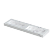 INK Pitch wastafel - 160x45x9cm - 2 wasbakken - 2 kraangaten - drain keramiek Statuario glans SW693537