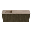 Mondiaz JOYA-DLUX 100cm meuble de toilette - couleur Shadow - Vasque FAYE position Gauche 1 trou de robinet couleur Saba. SW1425145