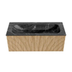 MONDIAZ KURVE-DLUX 110cm Meuble salle de bain - couleur Oak - 1 tiroir - vasque BIG MEDIUM centre - 1 trou de robinet - couleur Lava SW1137300