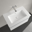 Villeroy & Boch Venticello Meubelwastafel - zonder kraangat - 80x50cm - overloop - ceramic - wit OUTLETSTORE STORE43890