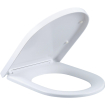 QeramiQ Dely Swirl Toiletset - 36.3x51.7cm - Geberit UP320 Burda inbouwreservoir - 35mm zitting - geborsteld messing bedieningsplaat - rechthoekige knoppen - wit glans SW1138652