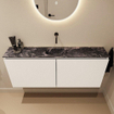 MONDIAZ TURE-DLUX Meuble WC 120 cm Talc. Lavabo EDEN Lava position milieu. Sans trou de robinet. SW1103669