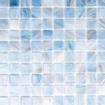 The Mosaic Factory Amsterdam mozaïektegel - 32.2x32.2cm - wand en vloertegel - Vierkant - Glas Cyaan glans SW62136
