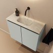 MONDIAZ TURE-DLUX Meuble toilette - 60cm - Greey - EDEN - vasque Ostra - position centrale - sans trou de robinet SW1104862