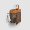 Clou Flush 3 fontein 36x18cm met kraangat rechts mat it. zand keram SW795727