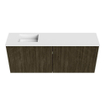 Mondiaz JOYA 100cm toiletmeubel - kleur Shadow - Wastafel FAYE positie Links 1 kraangat kleur Talc. SW1421444