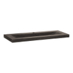 BRAUER Magma Lavabo peu profond 100x40x5cm - 1 bassin - 1 trou de robinet - pierre naturelle - basalte anthracite SW23897