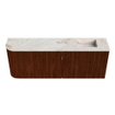 Mondiaz JOYA-DLUX 111.6cm toiletmeubel - ronding links kleur Ruby - Wastafel FAYE positie Rechts 1 kraangat kleur Frappe. SW1423513