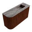 Mondiaz JOYA-DLUX 71.6cm toiletmeubel - ronding links kleur Ruby - Wastafel FAYE positie Rechts 1 kraangat kleur Sombra. SW1425688